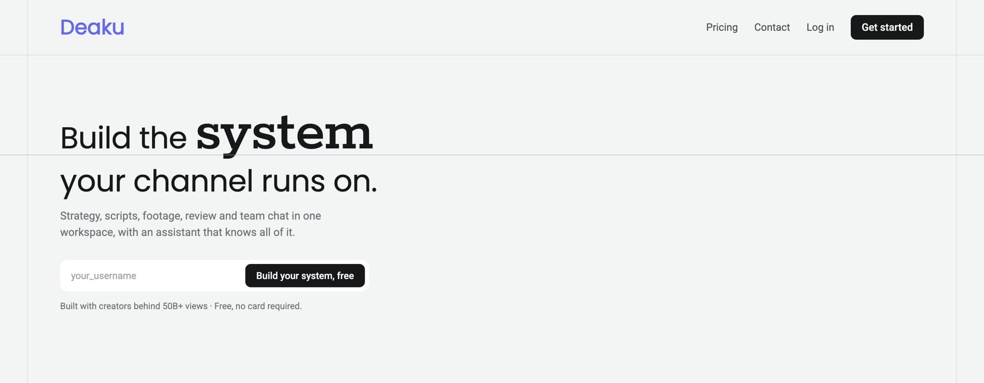 Option B: the hairline under “system” runs to both edges of the screen